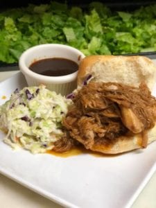 Barbecued Pork Sandwich with Creamy Coleslaw